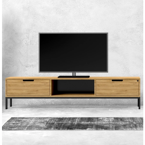 Szafka RTV-48 Drewno Lite Dąb Loft Lakier Rozmiary od 100 cm do 200 cm PREMIUM